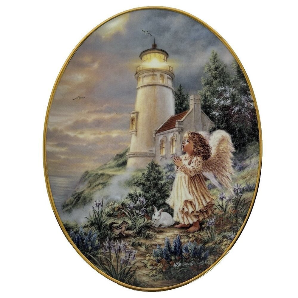 Bradford An Angel's Light Plate A Little Hope Lights the Way 1998 Dona Gelsinger